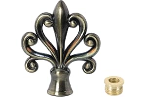 OMOBANU Finials for Lamps Antique Bronze Compatible with Thread 1/8" and 1/4-27 Lamp Finials Decorative Screw Cap for Replacement DIY Table or Floor Light Lampshade Holder Harp Adapter