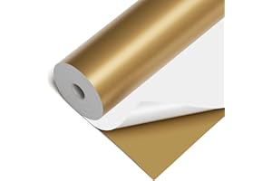 Likcut Permanent Vinyl 12" x 50ft, Glossy Gold Adhesive Vinyl Roll for Cricut & Silhouette Cameo Cutting Machine, Ideal for B