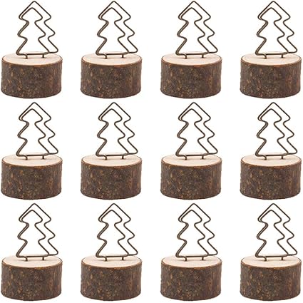 Segnaposto Natalizi Carta.Amosfun Base In Legno Nome Tabella Porta Numero Forma Albero Segnaposto Foto Carta Memo Nota Clip Per Decorazioni Natalizie Per La Tavola Di Nozze 12 Pezzi Amazon It Fai Da Te