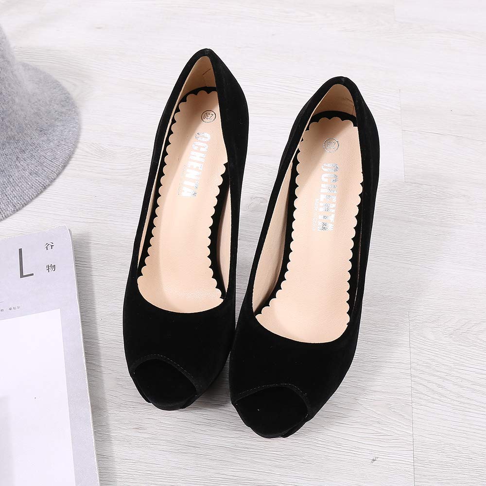 OCHENTA Women's Peep Toe Prom Heels Platform High Heels Sexy Dress Pumps - Image 3
