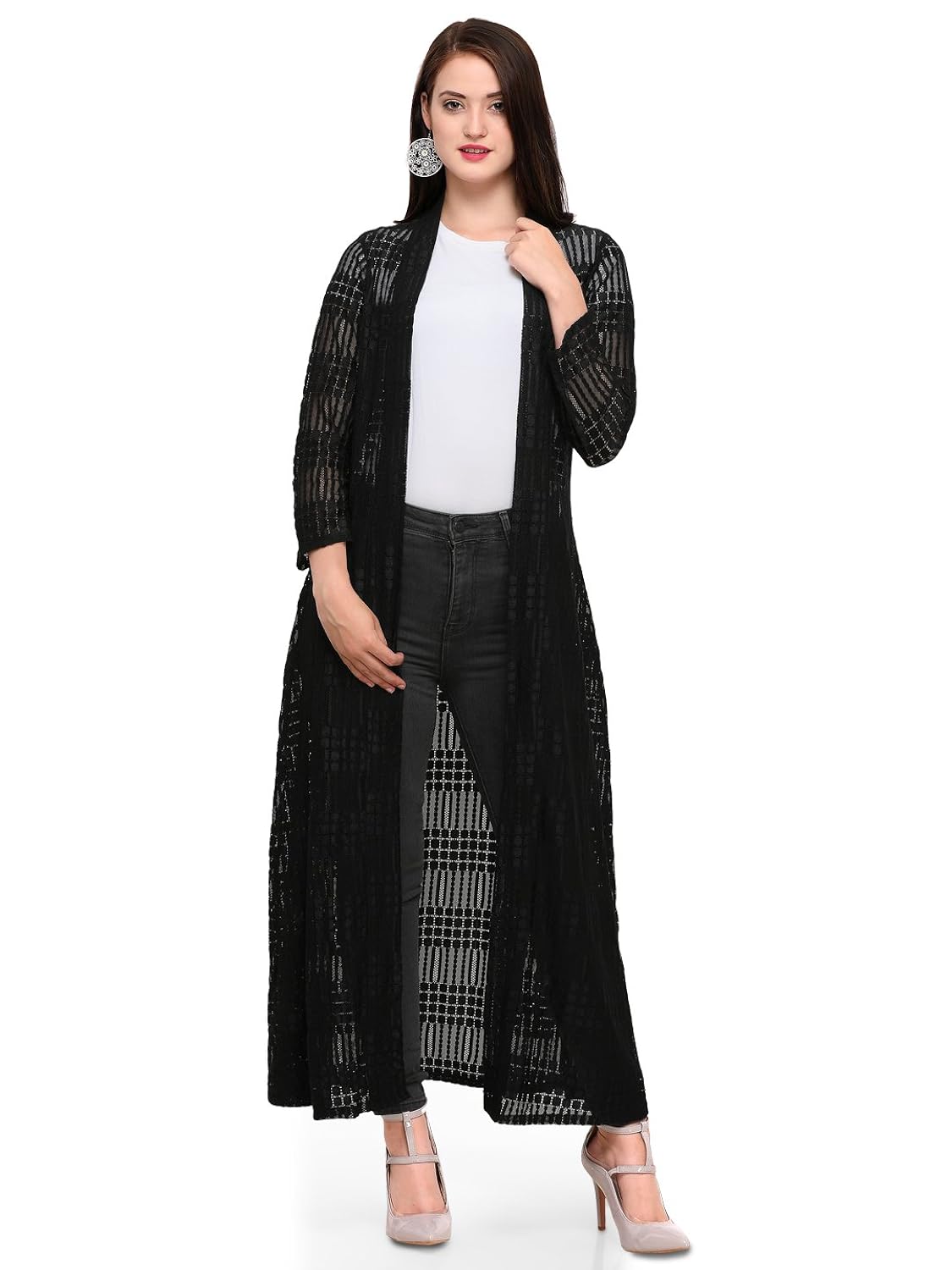 smarty pants women lace black long shrug. smsh-52c