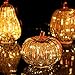 Romingo Mercury Glass Pumpkin Light with Timer for Halloween Pumpkin Decorations Fall and Thanksgiving Christmas Decor,Gold, 5.5 inches