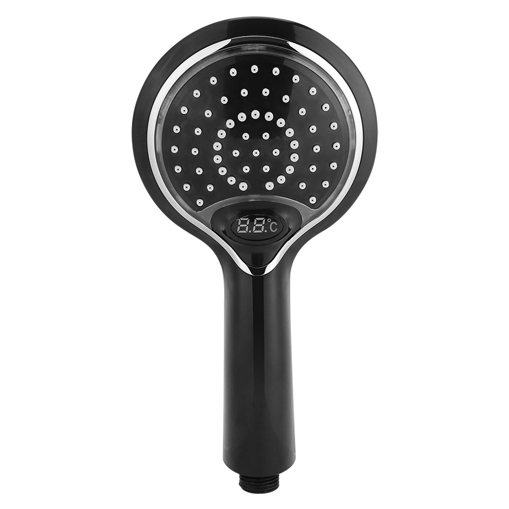 Handheld Shower Head LED Temperature Control 3 Color Changing Bathroom Digital Temperature Display Shower Spray Head