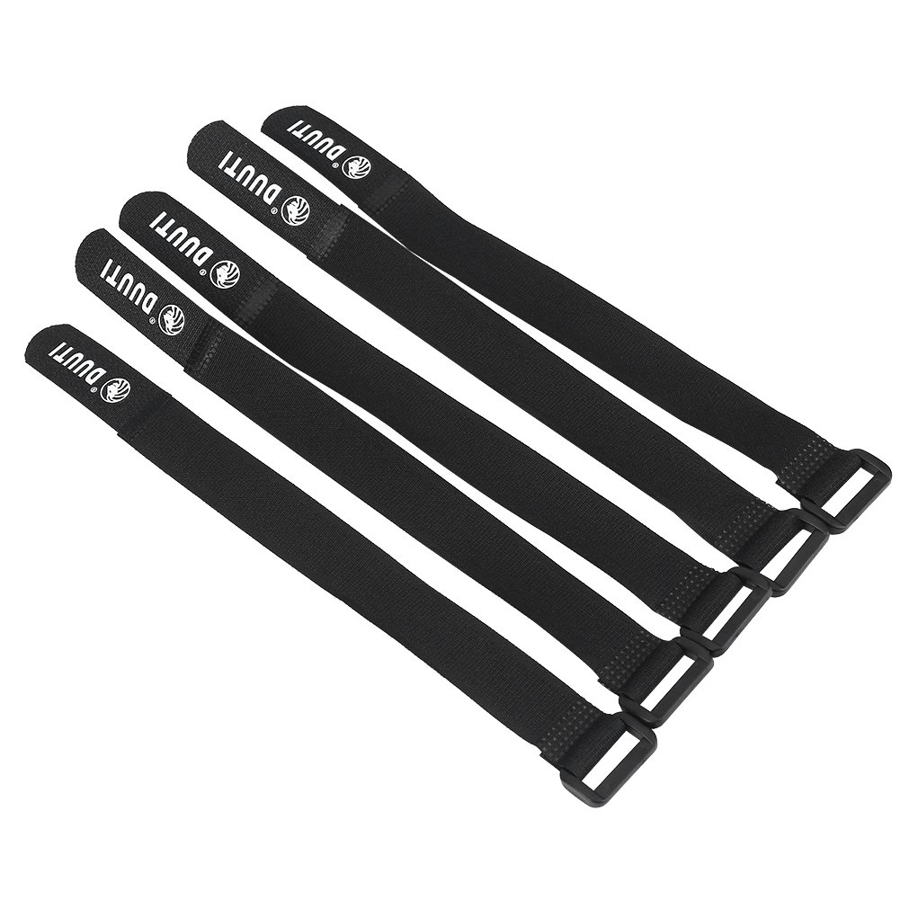 Elastic Bike Strap, 5 PCS/Set Road Bike Pump Strap Band Bicycle Straps Reusable Multi Purpose Adjustable Hook and Loop Cable Ties Downs Fastening Securing Straps(Black)