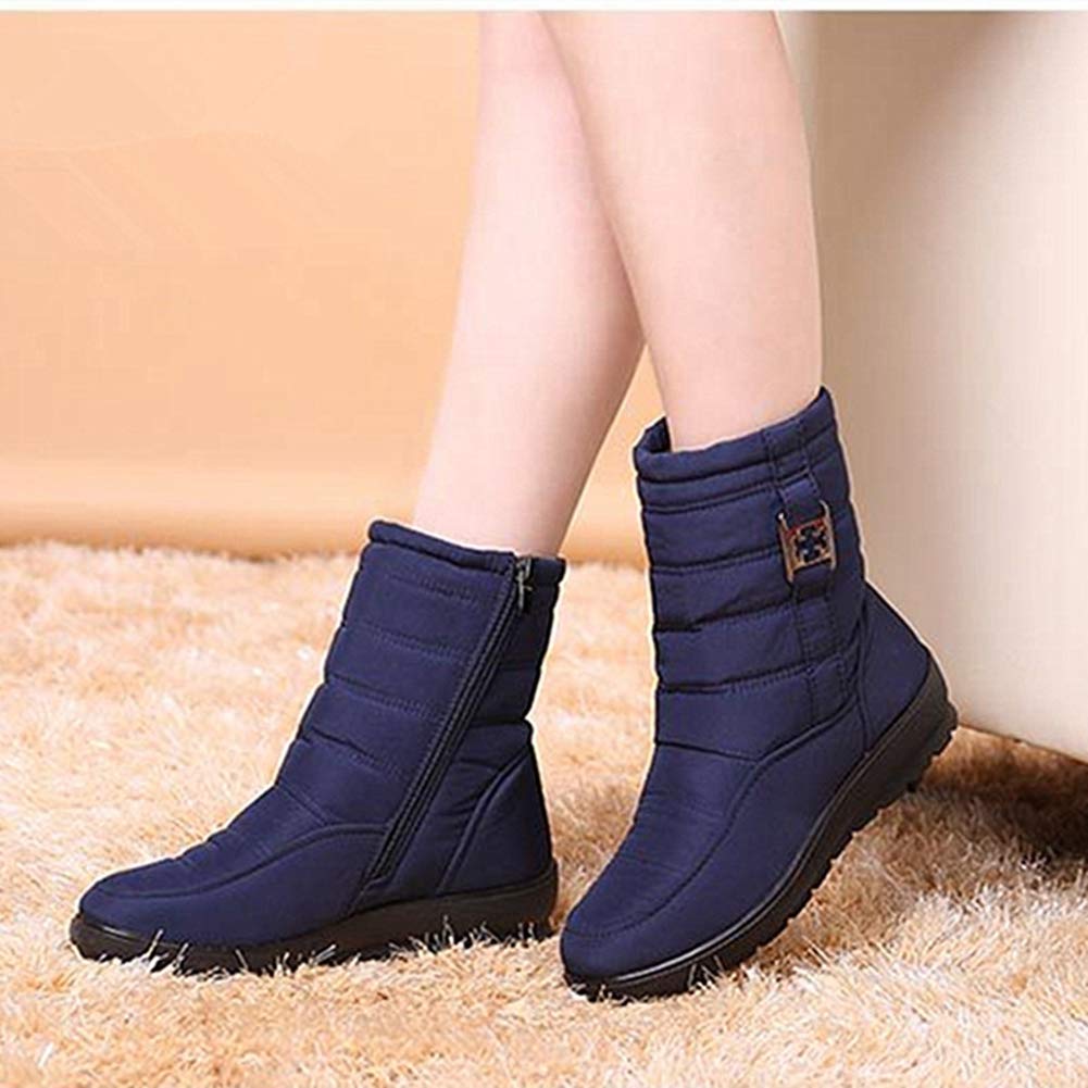 Women Snow Ankle Boots Female Zipper 