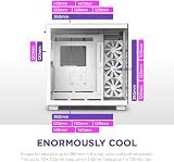 NZXT H9 Flow Dual-Chamber ATX Mid-Tower Case White 360mm Radiator Support view 5