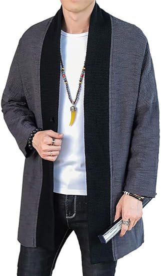 Amazon Japhot メンズ カーディガン 秋 羽織 ジャケット 無地 ゆったり 長袖 コート ロング丈 通気 トップス 和式パーカー 前開き ストレッチ おしゃれ カジュアル ファッション 通勤通学 カーディガン 通販
