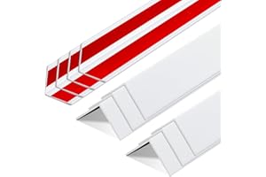 Sasylvia 10 Pcs Wall Corner Protector Guards with Self Adhesive, Vinyl Corner Trim Molding Plastic for Wall Furniture Door Tables Cabinet Edge, Avoid Scratching, Easy Install (1-1/8 x 48 Inches,White)