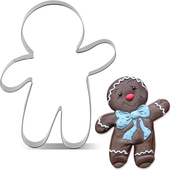 KENIAO Christmas Waving Gingerbread Man Cookie Cutter Extra Large 4.