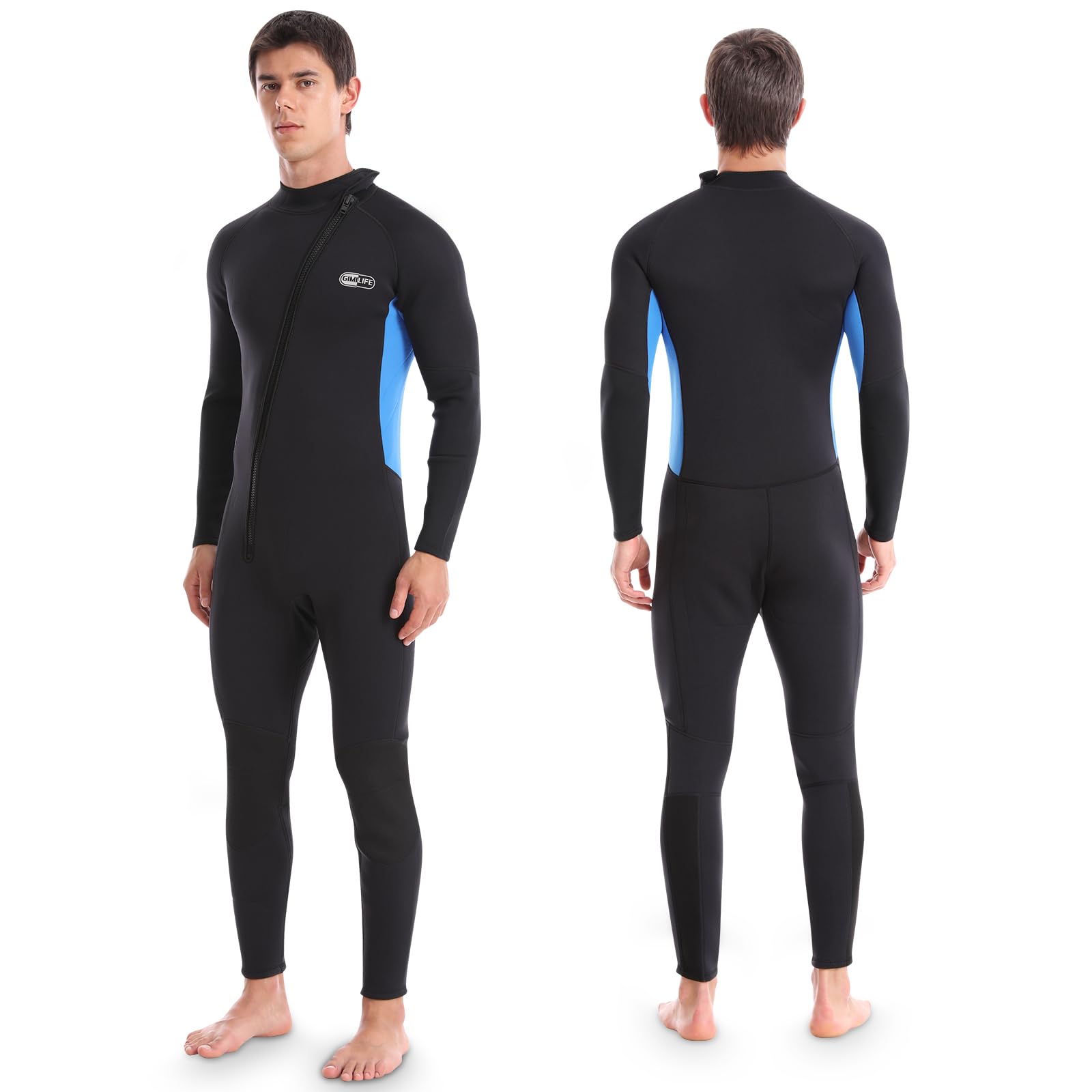 Wetsuit for Men, Mens Wetsuits Full Length Wetsuit, 3mm Neoprene Wet Suit Mens Wetsuit Wet Suits for Diving Snorkeling Swimming Surfing