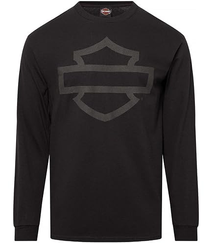 Harley-Davidson Men's Bar & Shield Long Sleeve T-Shirt, Black