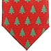 Retreez Christmas Tree Pattern Woven Microfiber Men's Tie - Red
