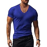 Muscle Men’s V Neck Shirts Casual Short Sleeve Gym Athletic T Shirt Fashion Tee Top Workout Bodybuilding Shirts