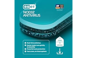 ESET NOD32 Antivirus | 2025 Edition | 1 Device | 1 Year | Antivirus Software | Gamer Mode | Small System Footprint | Digital Download [PC/Mac]