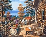 Wooden Framed Paint By Number No Mixing / No Blending Linen Canvas DIY Painting - Farmer House