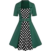 ROSE GAL Plus Size Polka Dots 1950s Vintage Dress for Women Rockabilly Retro Pinup Dress