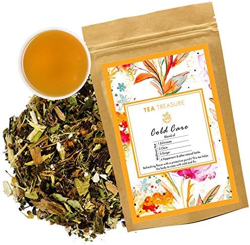 TEA TREASURECold Care Wellness Tea 50gm | Boosts Immune System | Prevents Cold | Kills Viruses & Bacteria | Relieves Sore Throat
