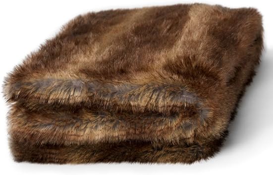 icon manta de piel sintetica oso pardo