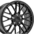 OE Wheels CV08B 18 Inch Rim Fits Corvette C6 ZR1 Style 5x120.65 18x8.5 Satin Black - Hollander 5402 (1)