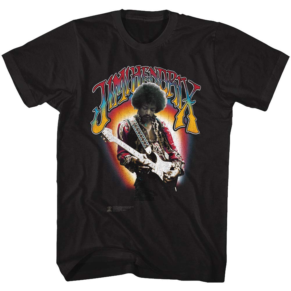 American ClassicsMen's Jimi Hendrix Rainbow Glow Adult Mens T-Shirt T-Shirt