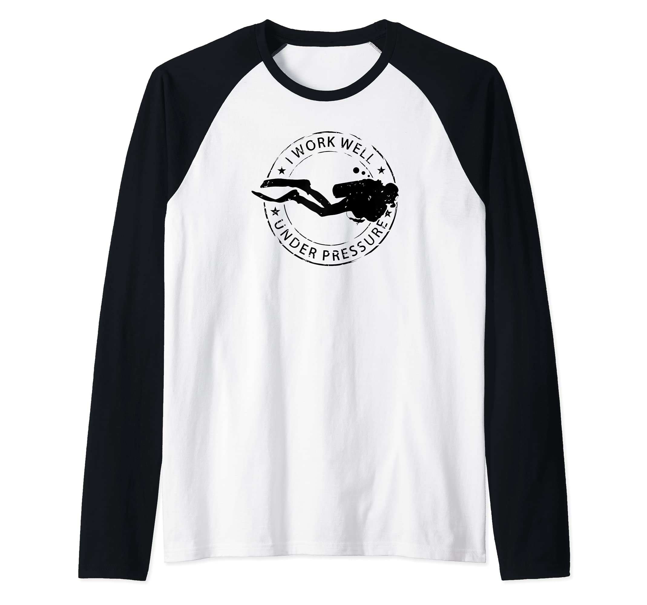 Scuba Diving Gear Scuba Diving Equipment Dive Raglan Baseball Tee