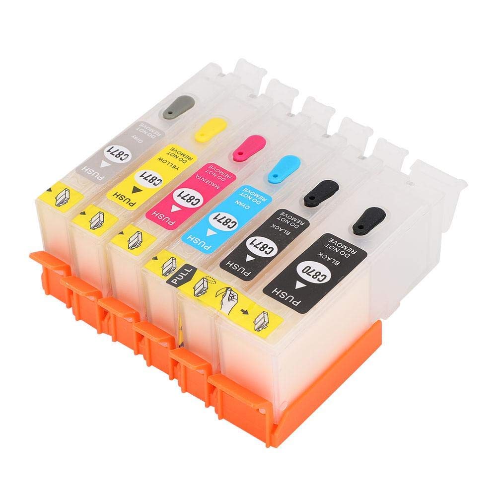 Fydun 5Pcs Ink Cartridges Replacement Printer Accessories for PGI-870BK CLI-871BK/C/M/Y/GY Office Supplies