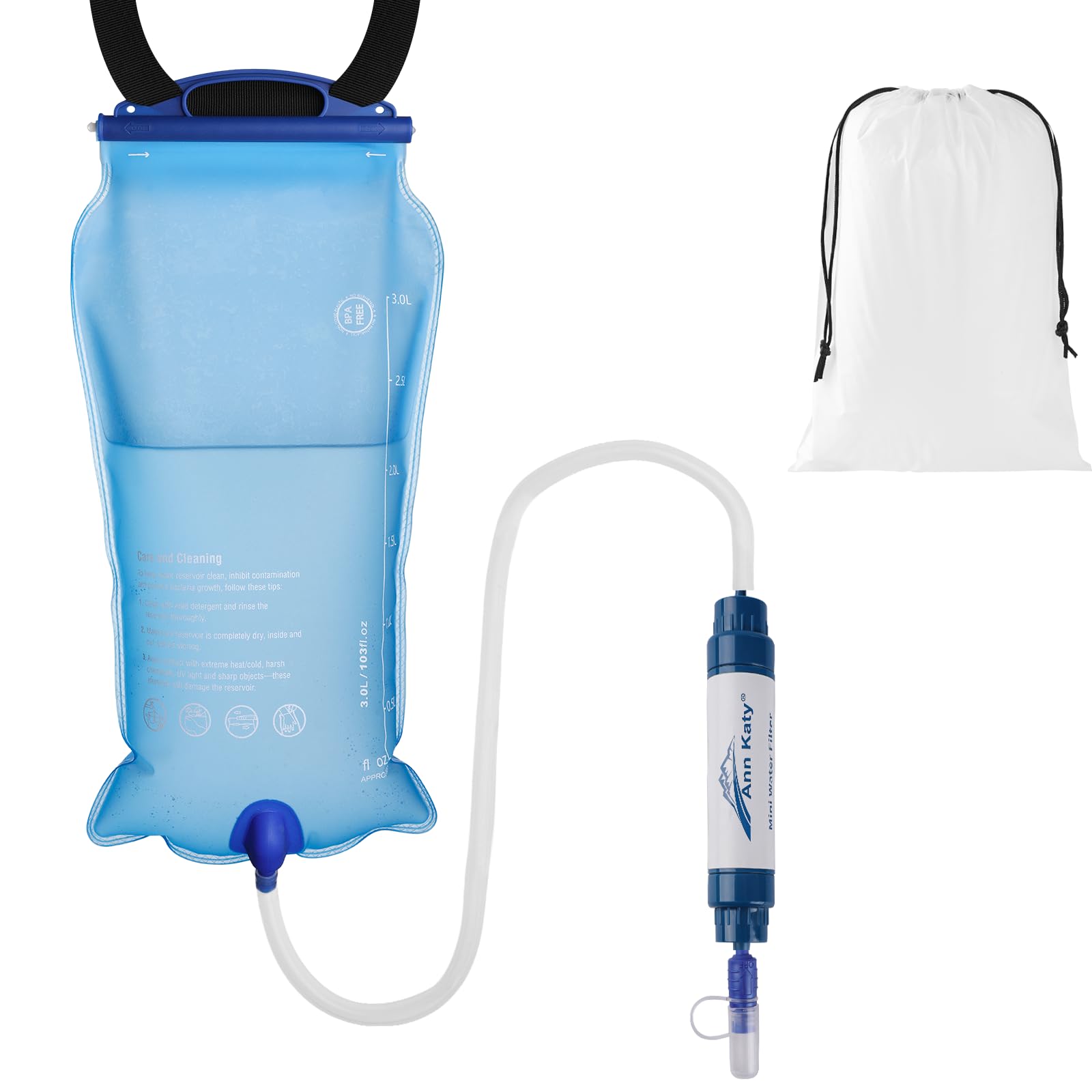TEMPTIPS Gravity Water Filter, Portable Gravity-Feed Water Purifier ...