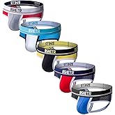 BSHETR Men's Jockstraps Athletic Supporters 5-Pack Ultra Soft Daily Sports Underwear