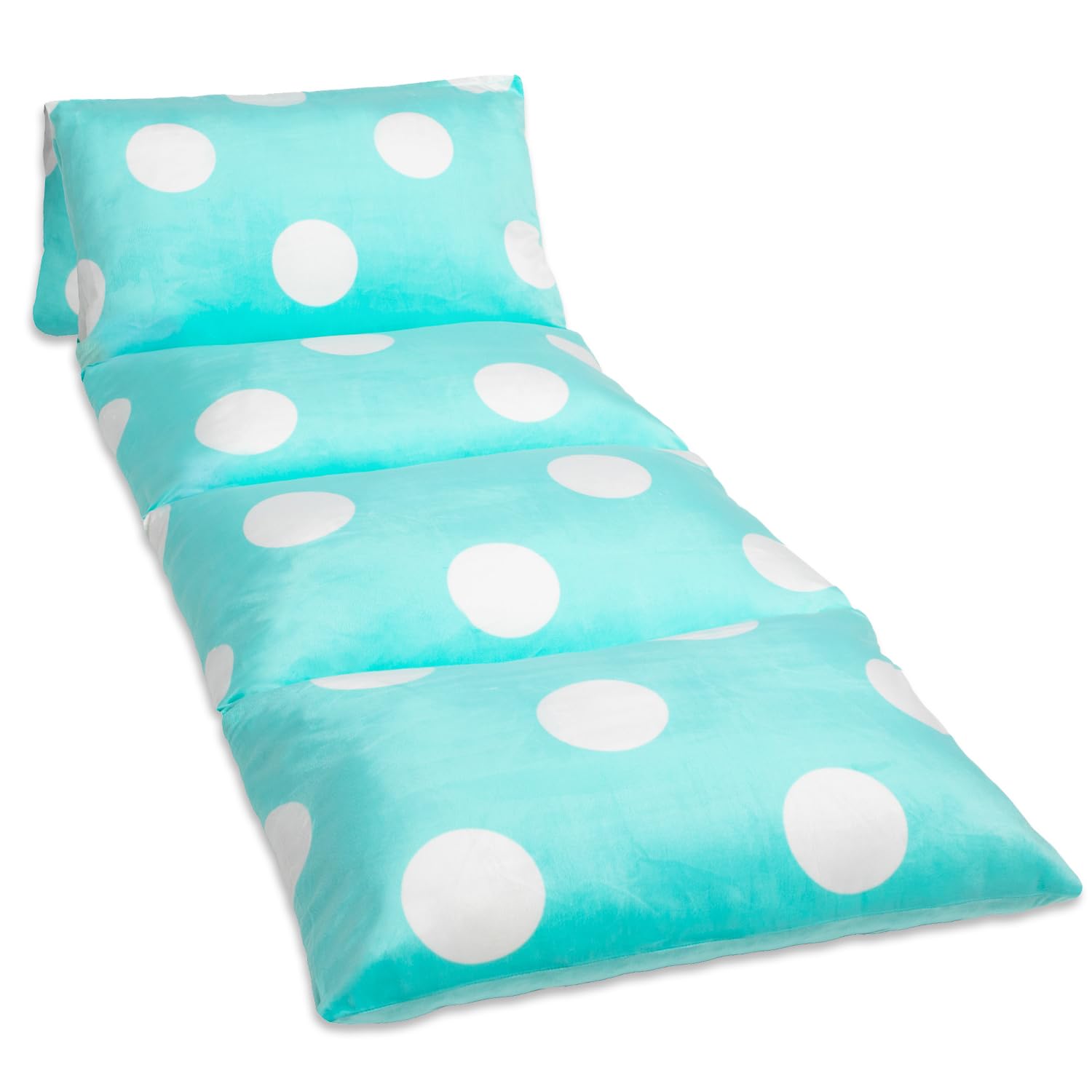 Photo 1 of Butterfly Craze Floor Pillow Case, Mattress Bed Lounger Cover, Polka Aqua, Queen Size - Cozy Seating Solution for Kids & Adults, Recliner Cushion, Perfect for Reading, TV Time (Pillow Not Included)