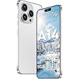 Deepbito A14promax Unlocked Smartphones 2025 Android 13 Cell Phone 8GB+256GB|8-Core 6.8" HD Screen 24MP+50MP|Camera 6800 mAh Long Battery with 5G Dual SIM Mobile Phones(White)
