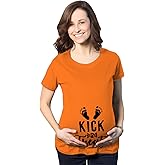 Maternity Kick Or Treat T Shirt Funny Halloween Pregnancy Announcement Tee
