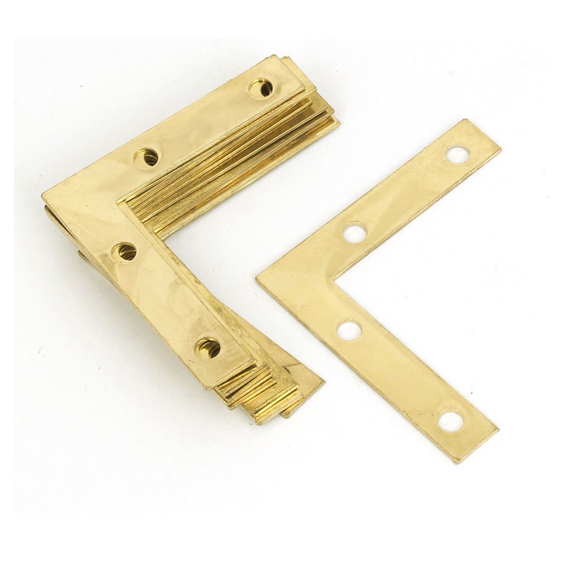 Sourcingmap 50mm x 50mm Angle Brackets Corner Braces Flat L Shape Repair Plates 12PCS