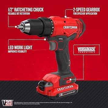 Craftsman CMCD701C2 Power Drills product image 2