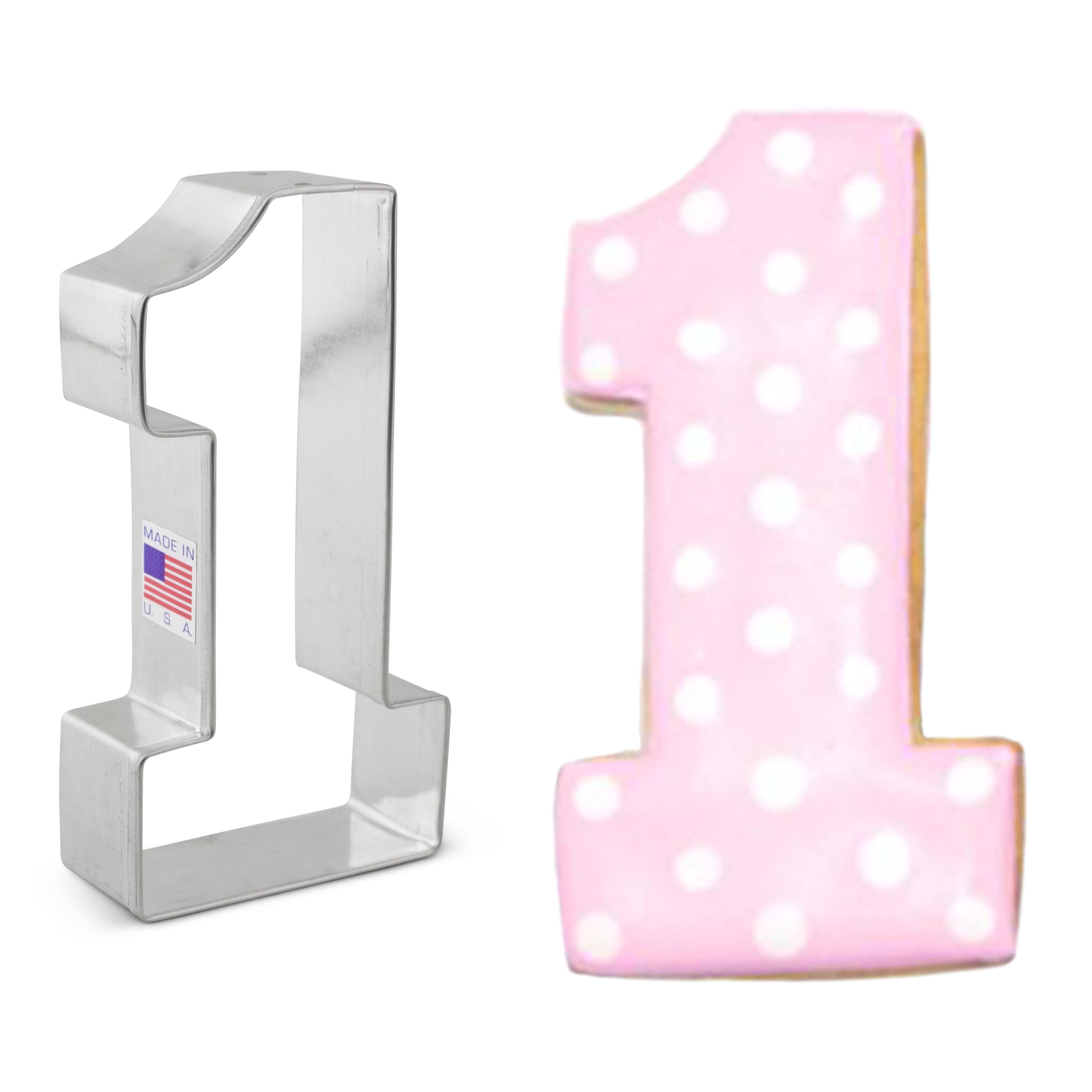 Large Number 1 Cookie Cutter 11.4cm, Made by Ann Clark