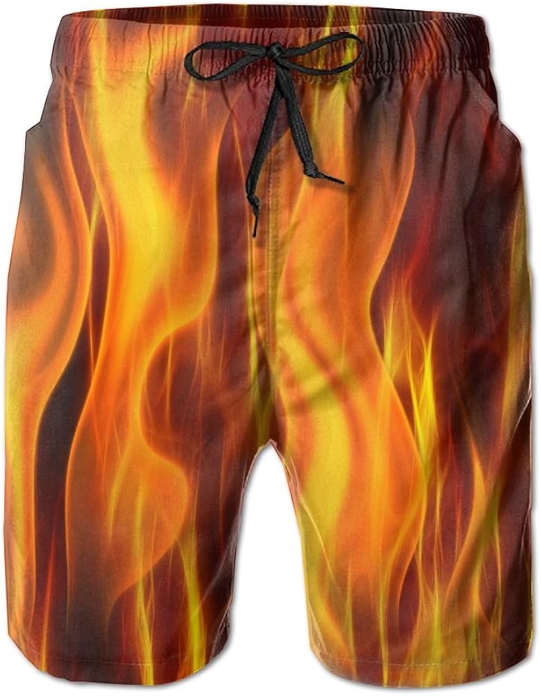 men's flame swim trunks