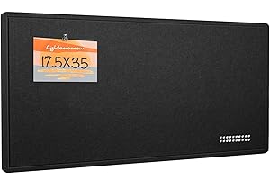 LIGHTOMORROW Bulletin Board, 35 x 17 1/2 inches Felt Board - Decorative Pin Board, Cork Board Alternative for Wall, Foldable Picture Board Self-Adhesive Vision Board Prayer Board with 20 Pushpins Black