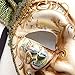 ZjpMask Green Full Face Venetian Jester Mask Masquerade Mardi Gras Wall Decorative Art Collection