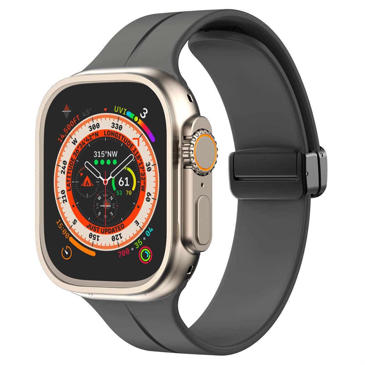 Magnetic Band Compatible with Apple Watch Band 38mm 40mm 41mm 42mm 44mm 45mm 46mm 49mm Women Men, Silicone Sport Strap Compatible for iWatch Apple Watch Series 11 10 9 8 7 6 5 4 3 2 1 SE Ultra 1 2 3
