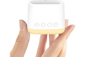 HOMEBEST Portable Sound Machine for Sleep, White Noise Sound Machine for Travel with Night Light, Long-Lasting Power Mini Noise Machine with 16 Soothing Sounds,Memory,Timer for Adults Baby Office Privacy,Hotel