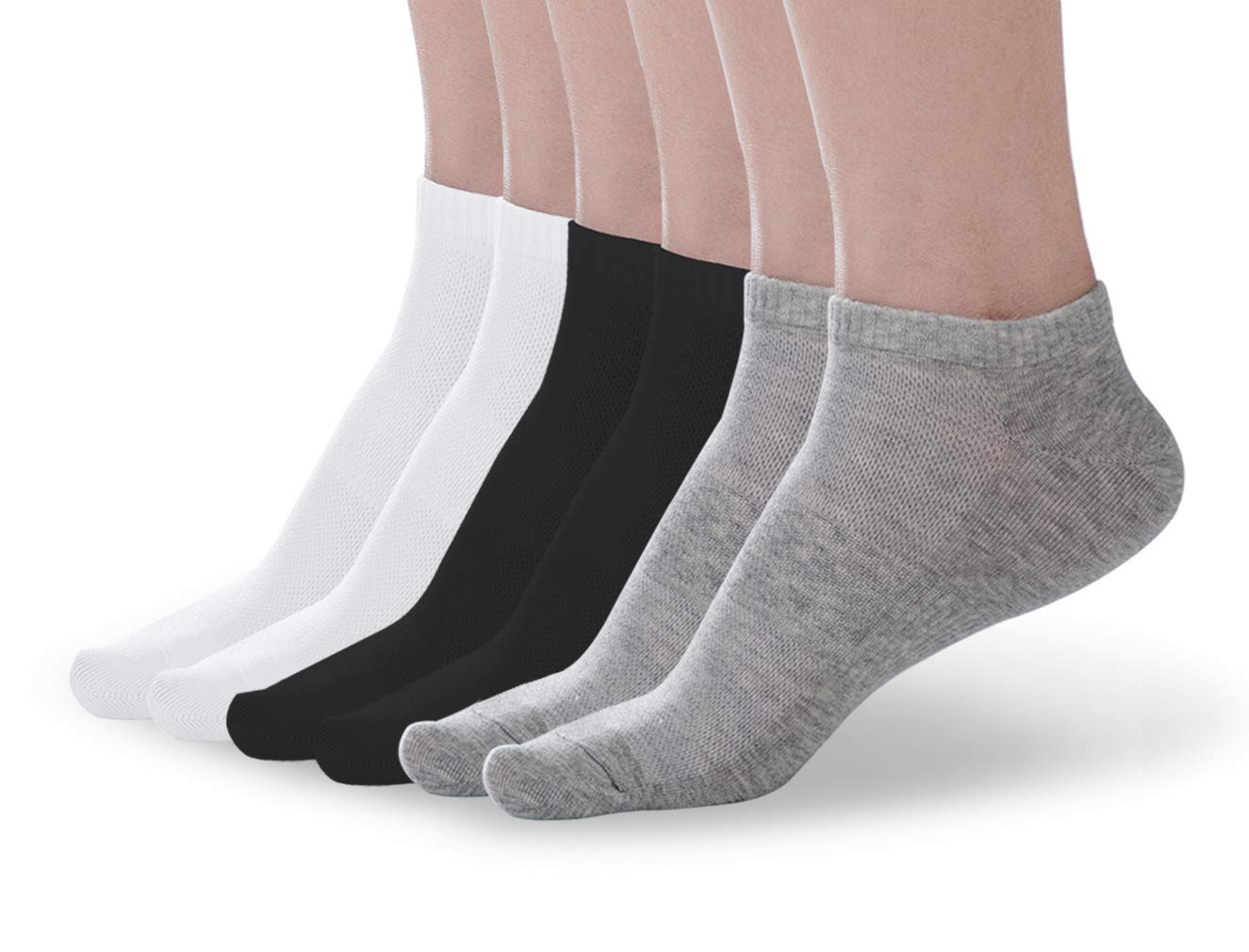 OYANUS Womens Ankle Low Cut No Show Athletic Socks, Casual Short Cotton Sneaker Socks 6 Pack