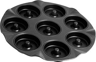 Zenker 8er Apfelküchli-Backblech, Special Creative, Apfelküchlein Backform, mit Antihaftbeschichtung für 8 kleine Kuchen mit Loch, Menge: 1 Stück, Farbe: schwarz