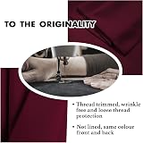 H.Versailtex Blackout Curtains 46x72 Burgundy 2 Panels with Tie Backs view 9