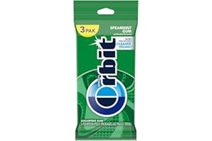 ORBIT Spearmint Sugarless Chewing Gum, 3 Packs of 14-Pieces (42 Total Pieces)
