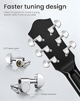 Moukey Acoustic Guitar Full Size 41 Inch Cutaway Beginner Kit with Accessories view 3