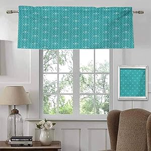 Curtains with Valance Fleur De Lis Window Treatments Curtains Valance Monochrome Medieval Motifs Pattern French Royal Lily Victorian for Bedroom Girls Room Decor Rod Pocket Panel 54