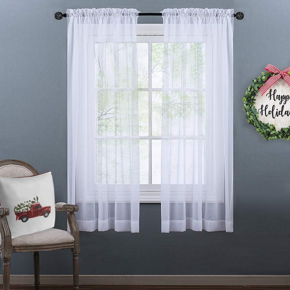 Amazon Com Nicetown White 60 Width 45 Length Small Window
