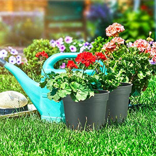 Pots for Plants, ZOUTOG 6 inch Plastic Planters with Drainage Hole, Pack of 12 - Plants not Included - Thumbnail 4