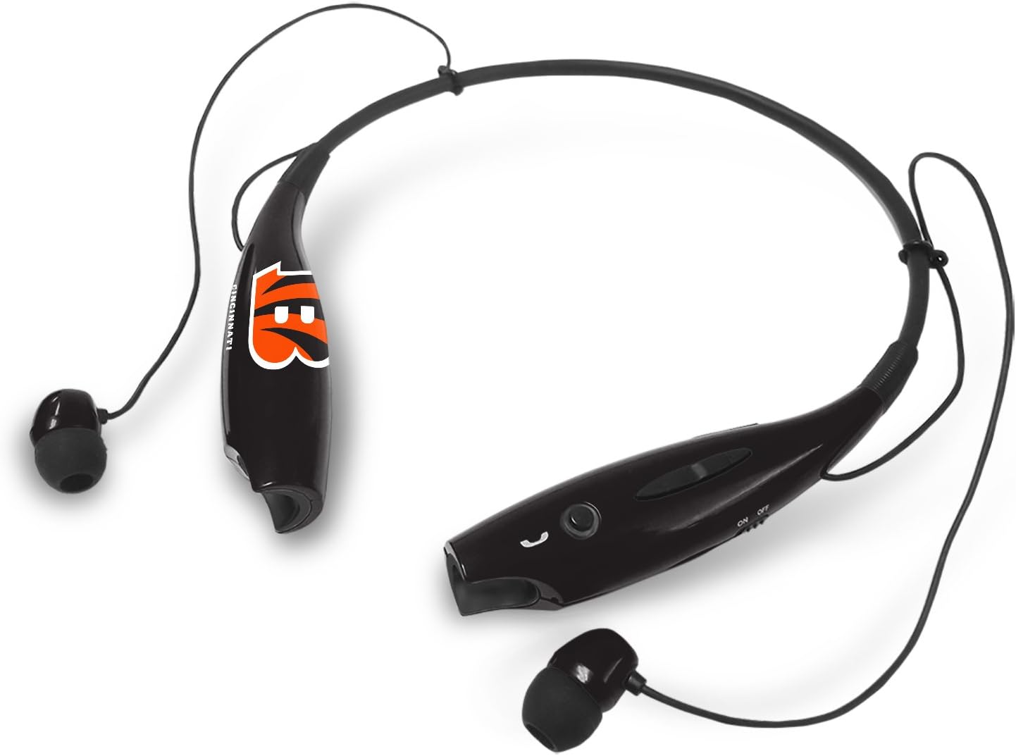 Prime Brands Group NFL Bluetooth Headphones Wireless Neckband Headset Stereo Earbuds with Microphone