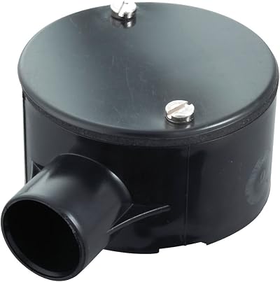 Tower 1-Way Terminal Box 20mm Black Conduit Accessory Mounting Completes Run