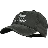 e4Hats.com Maine State Moose Embroidered Washed Dyed Cap